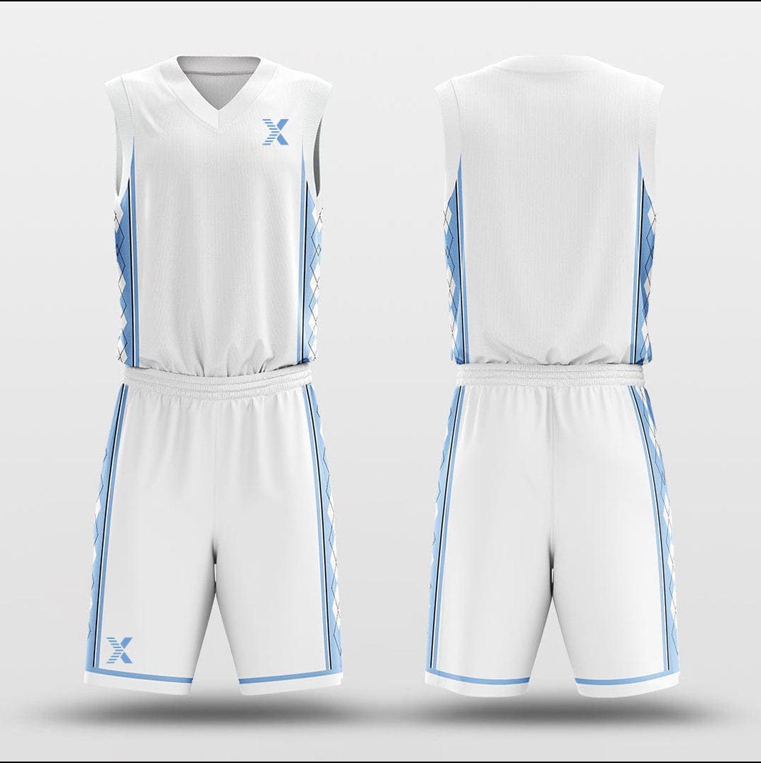 Cikers Sports Basketball Uniforms NCAA White - Customized Basketball Jersey Design for Team