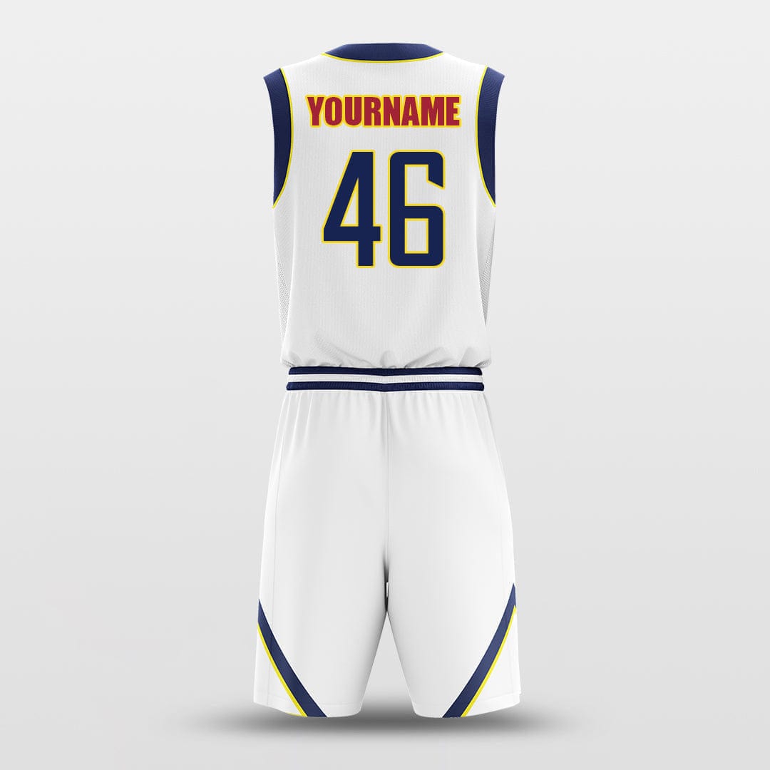 Cikers Sports Basketball Uniforms Nuggets White - Customized Basketball Jersey Design for Team