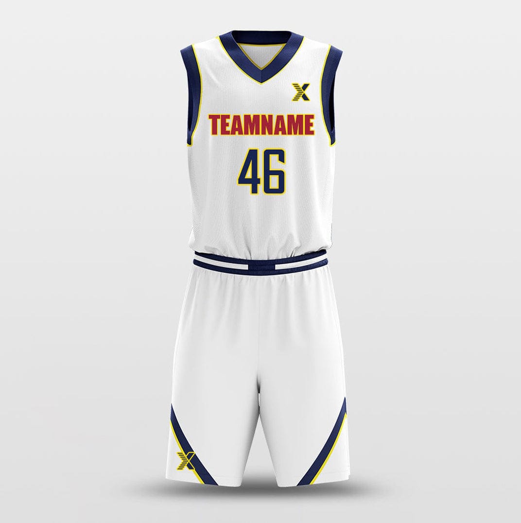Cikers Sports Basketball Uniforms Nuggets White - Customized Basketball Jersey Design for Team