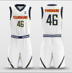 Cikers Sports Basketball Uniforms Nuggets White - Customized Basketball Jersey Design for Team