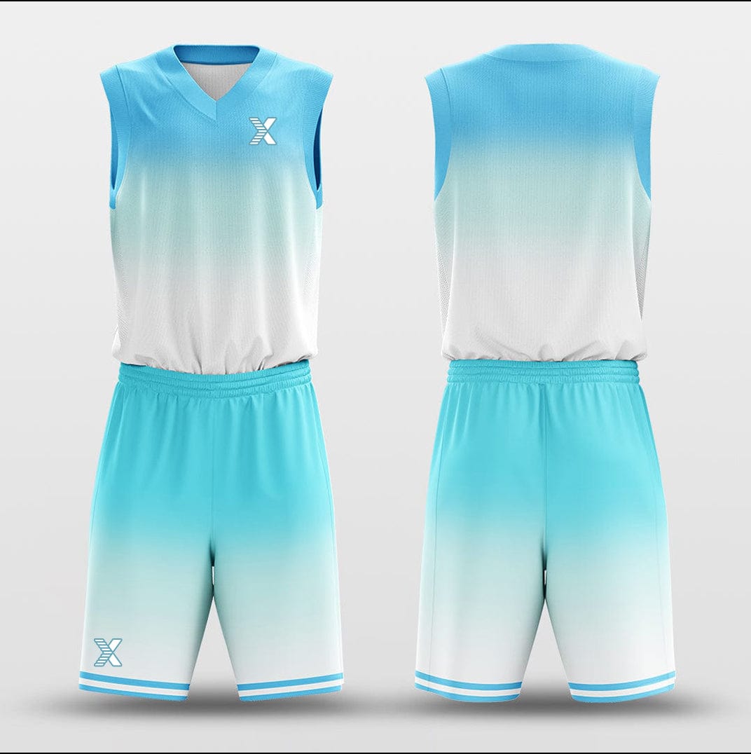 Cikers Sports Basketball Uniforms Ocean Blue - Customized Basketball Jersey Design for Team