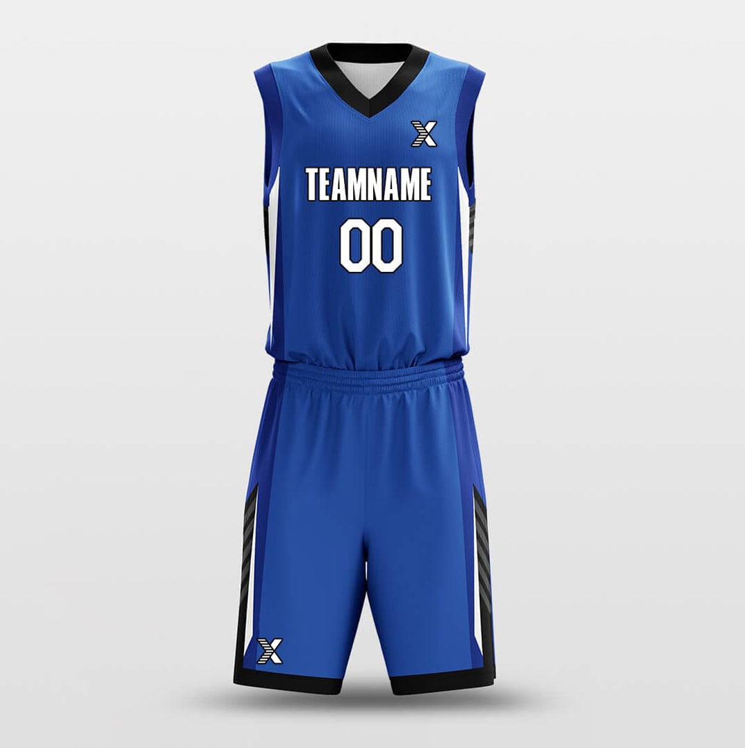 Cikers Sports Basketball Uniforms Ocean Blue - Customized Basketball Jersey Set Design BK160616S