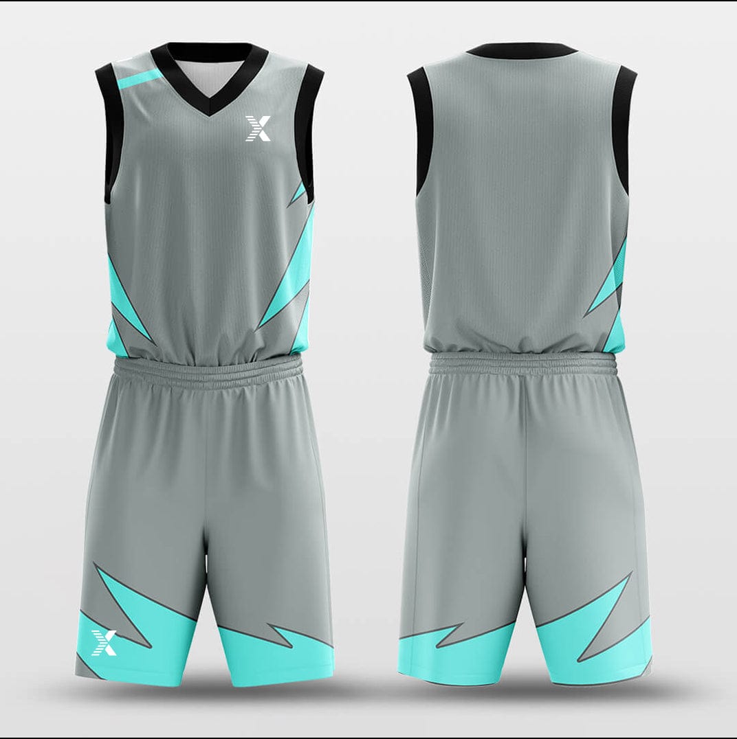 Cikers Sports Basketball Uniforms Ocean Wave - Customized Basketball Jersey Set Sublimated BK160631S