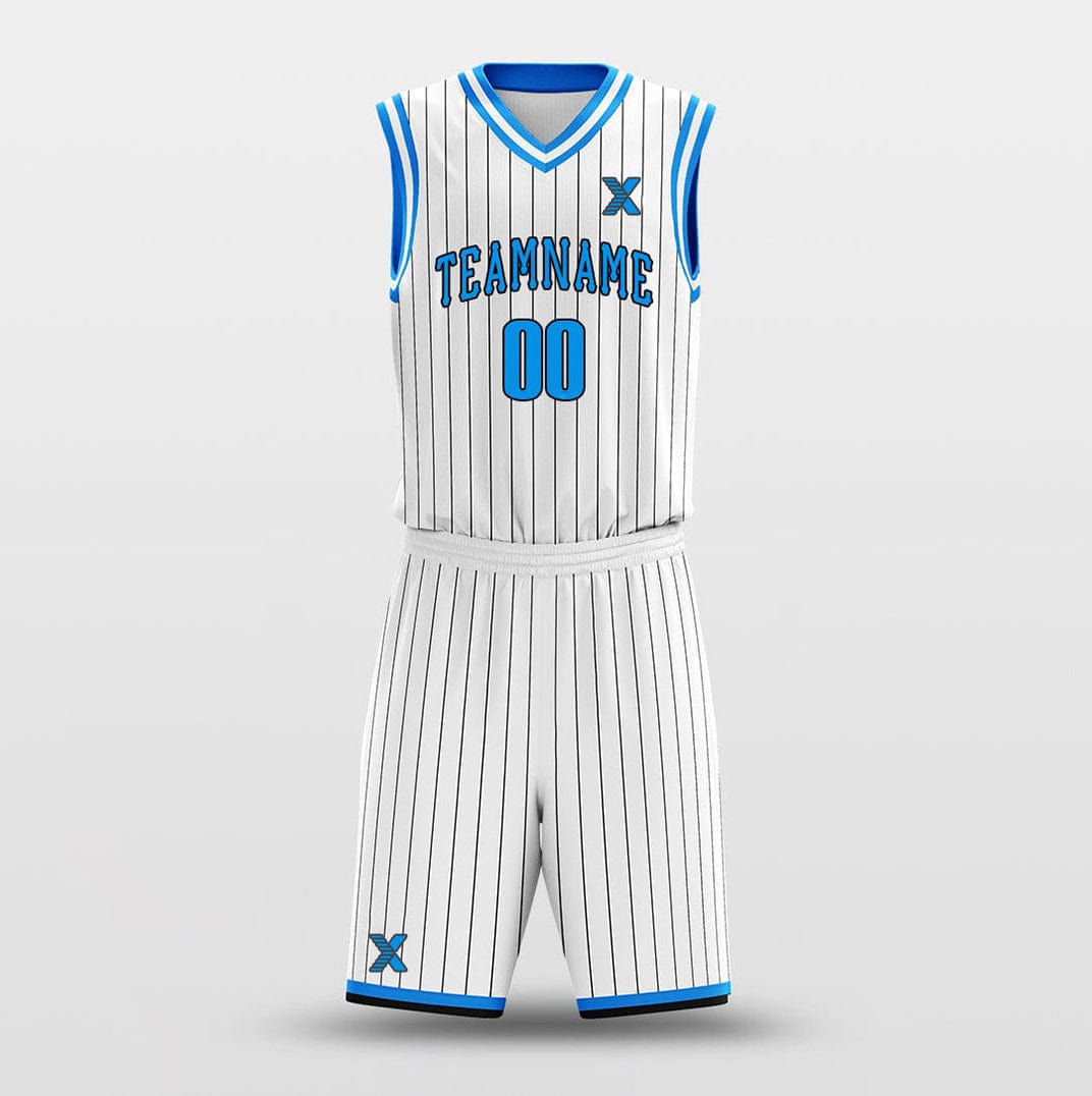 Cikers Sports Basketball Uniforms Ocean White - Customized Basketball Jersey Design for Team