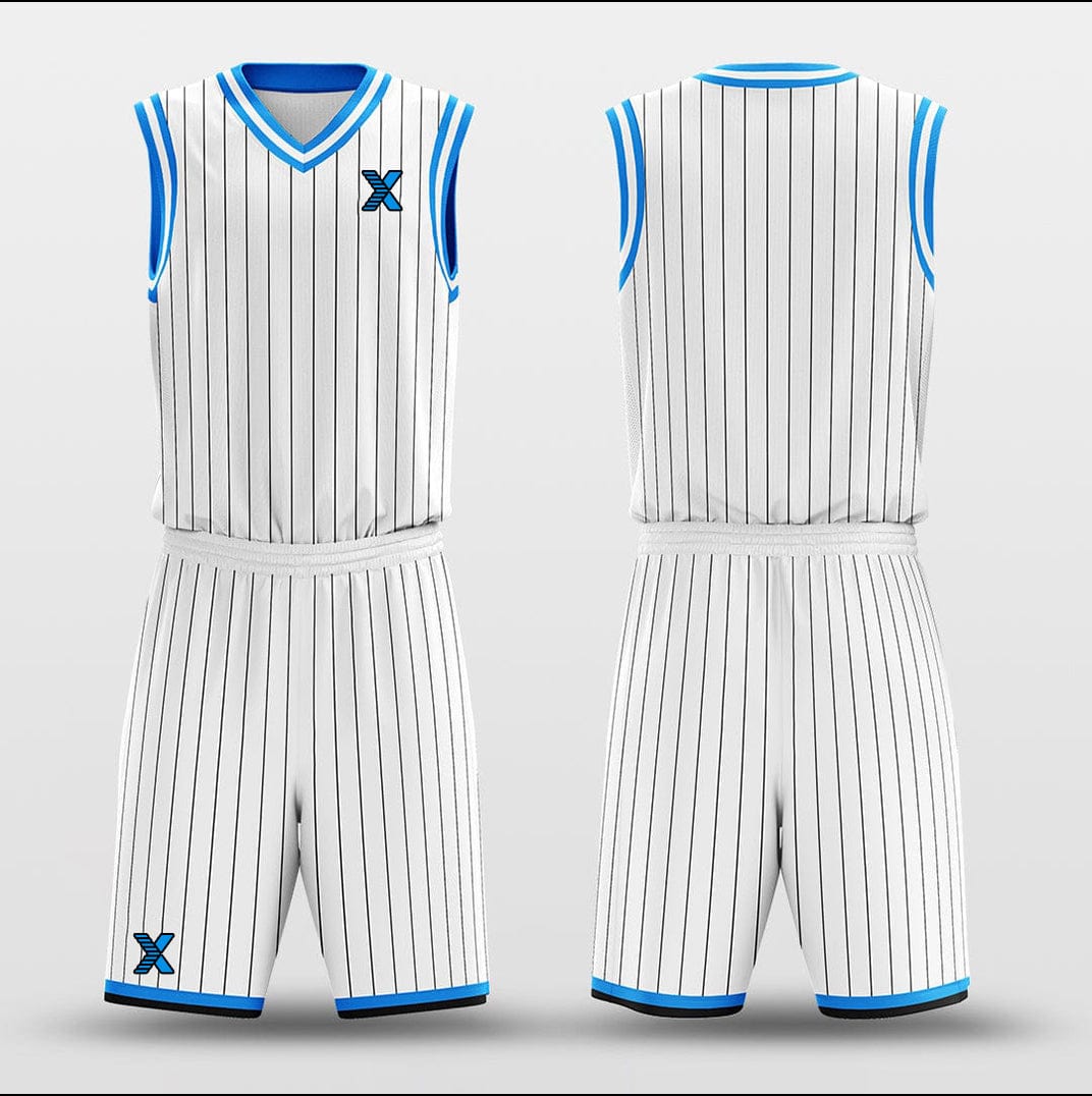 Cikers Sports Basketball Uniforms Ocean White - Customized Basketball Jersey Design for Team