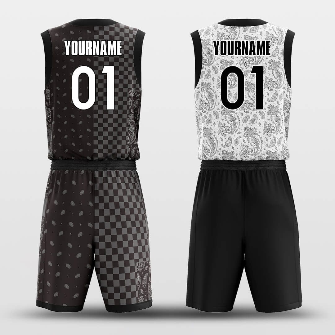 Cikers Sports Basketball Uniforms Paisley - Custom Reversible Basketball Jersey Set Sublimated