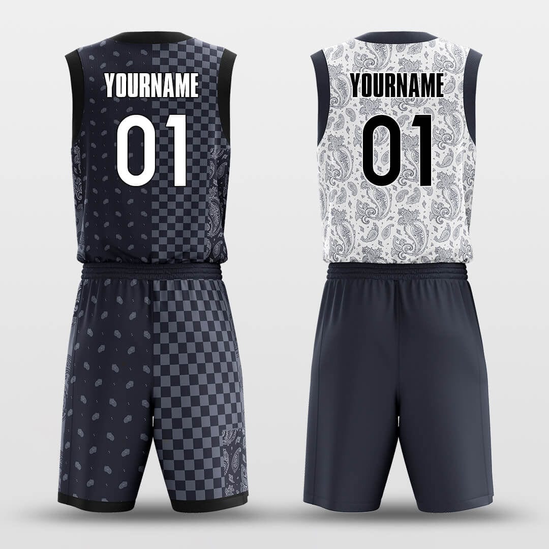 Cikers Sports Basketball Uniforms Paisley - Custom Reversible Basketball Jersey Set Sublimated