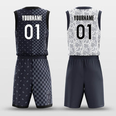 Cikers Sports Basketball Uniforms Paisley - Custom Reversible Basketball Jersey Set Sublimated