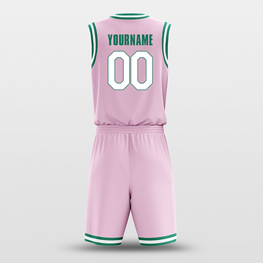 Cikers Sports Basketball Uniforms Pink Green - Custom Basketball Jersey Design for Team