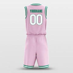Cikers Sports Basketball Uniforms Pink Green - Custom Basketball Jersey Design for Team