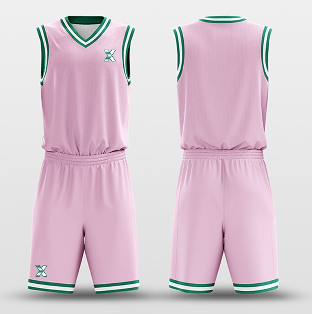Pink Green Custom Basketball Jersey Design for Team XTeamwear
