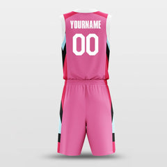 Cikers Sports Basketball Uniforms Pink Puzzle Pieces - Customized Basketball Jersey Set Design BK160617S