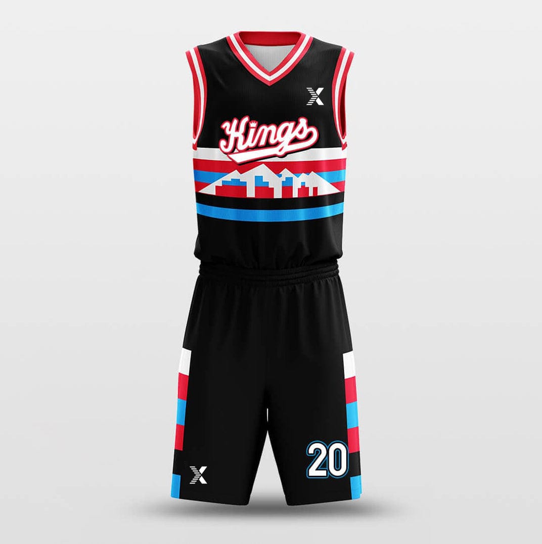 Cikers Sports Basketball Uniforms Pixel Mountain - Customized Basketball Jersey Set Sublimated