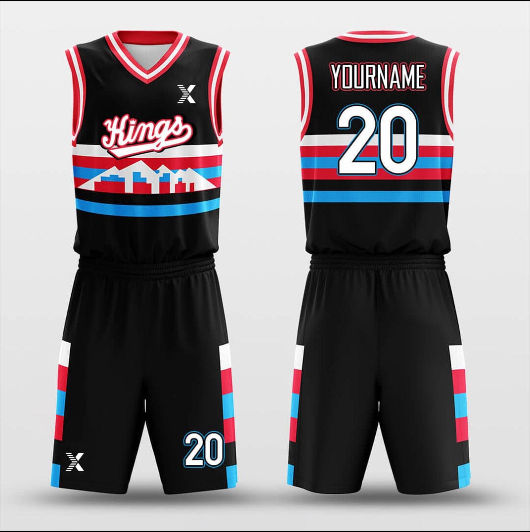Cikers Sports Basketball Uniforms Pixel Mountain - Customized Basketball Jersey Set Sublimated