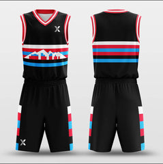 Cikers Sports Basketball Uniforms Pixel Mountain - Customized Basketball Jersey Set Sublimated