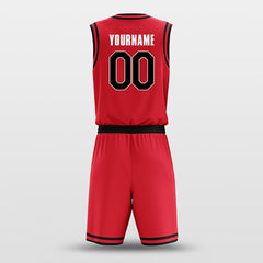 Cikers Sports Basketball Uniforms Red Black - Custom Basketball Jersey Design for Team