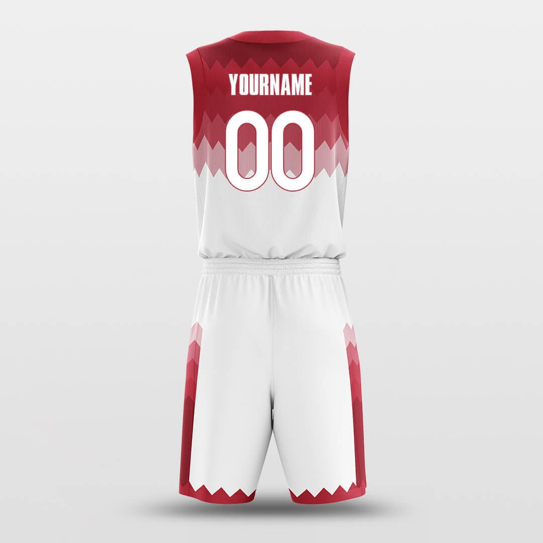 Cikers Sports Basketball Uniforms Red Coral - Customized Basketball Jersey Set Design