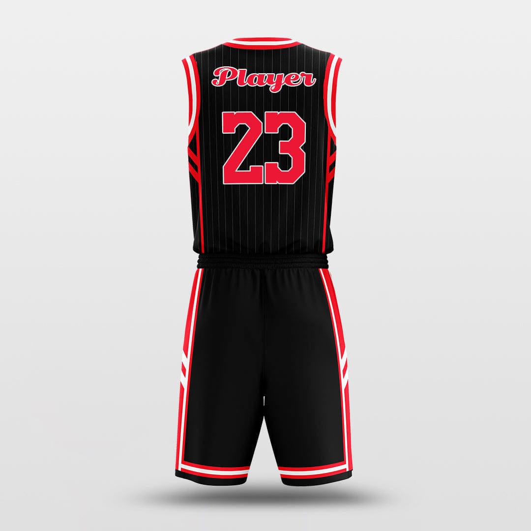 Cikers Sports Basketball Uniforms Red Spider - Customized Basketball Jersey Design Pinstriped