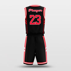 Cikers Sports Basketball Uniforms Red Spider - Customized Basketball Jersey Design Pinstriped