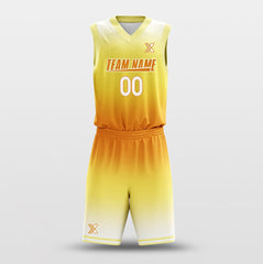 Cikers Sports Basketball Uniforms Rising Sun - Customized Basketball Jersey Design Yellow