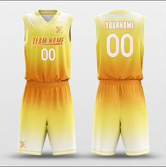 Cikers Sports Basketball Uniforms Rising Sun - Customized Basketball Jersey Design Yellow