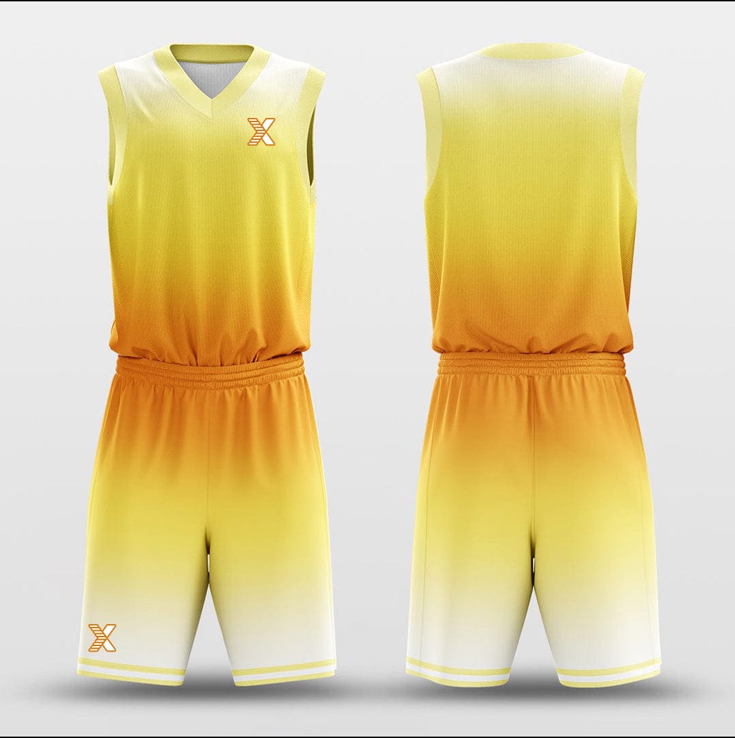 Cikers Sports Basketball Uniforms Rising Sun - Customized Basketball Jersey Design Yellow