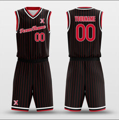 Cikers Sports Basketball Uniforms Rockets Black - Customized Basketball Jersey Design for Team