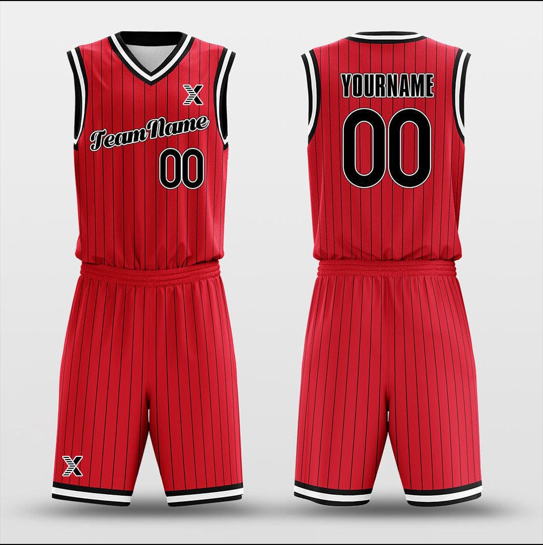 Cikers Sports Basketball Uniforms Rockets Red - Customized Basketball Jersey Design for Team