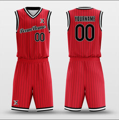 Cikers Sports Basketball Uniforms Rockets Red - Customized Basketball Jersey Design for Team
