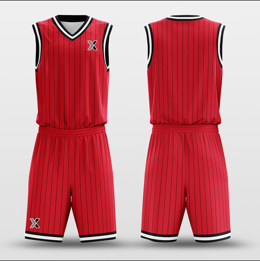 Cikers Sports Basketball Uniforms Rockets Red - Customized Basketball Jersey Design for Team