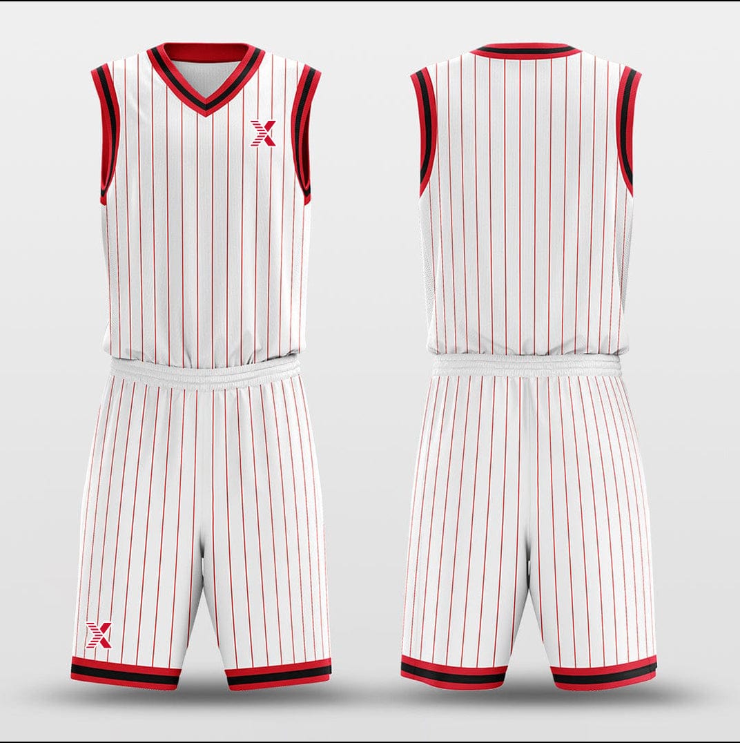 Cikers Sports Basketball Uniforms Rockets White - Customized Basketball Jersey Design for Team
