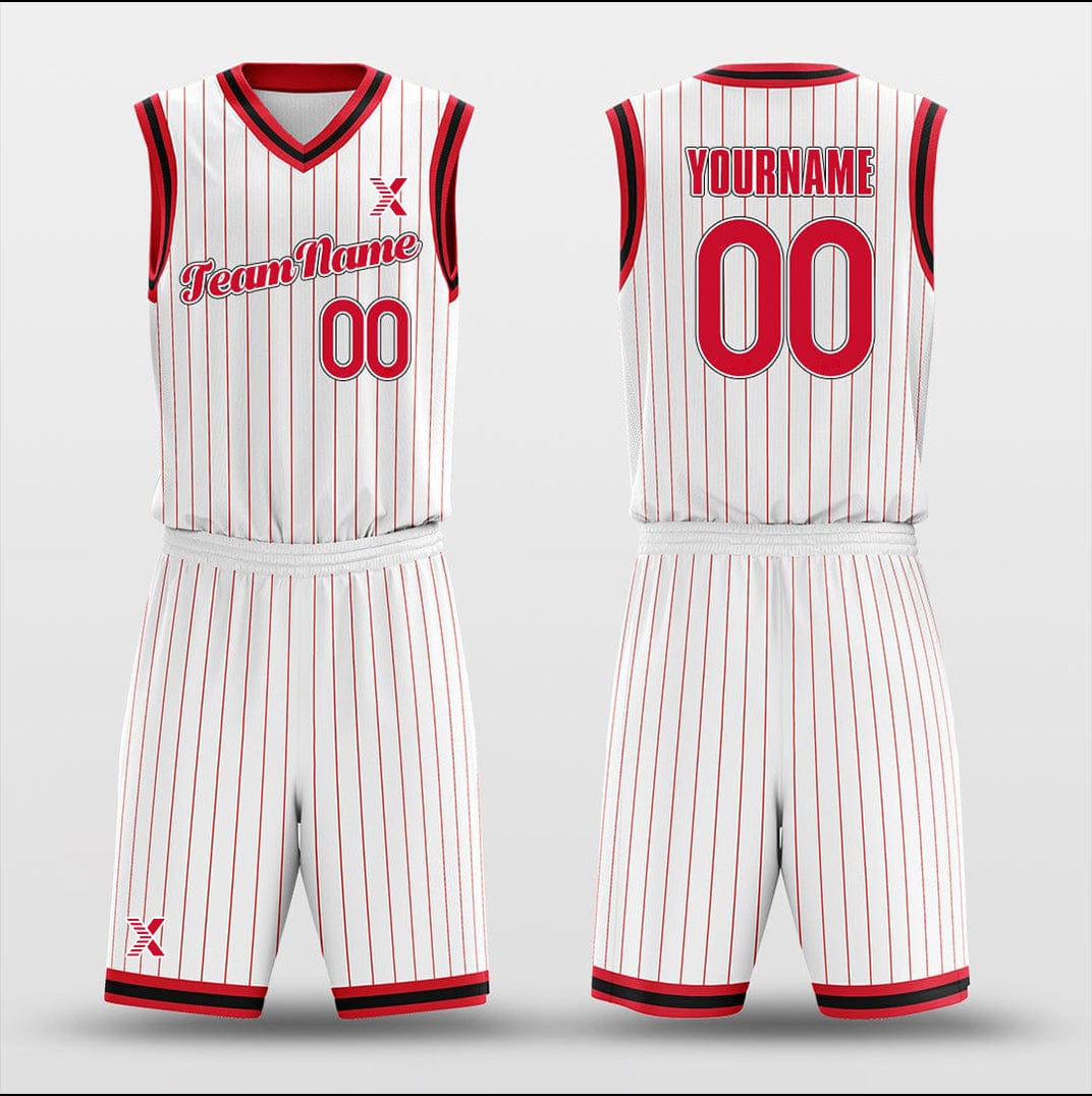 Cikers Sports Basketball Uniforms Rockets White - Customized Basketball Jersey Design for Team