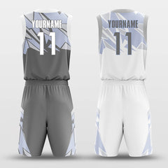 Cikers Sports Basketball Uniforms Saw Puzzle - Customized Reversible Basketball Jersey Set Design