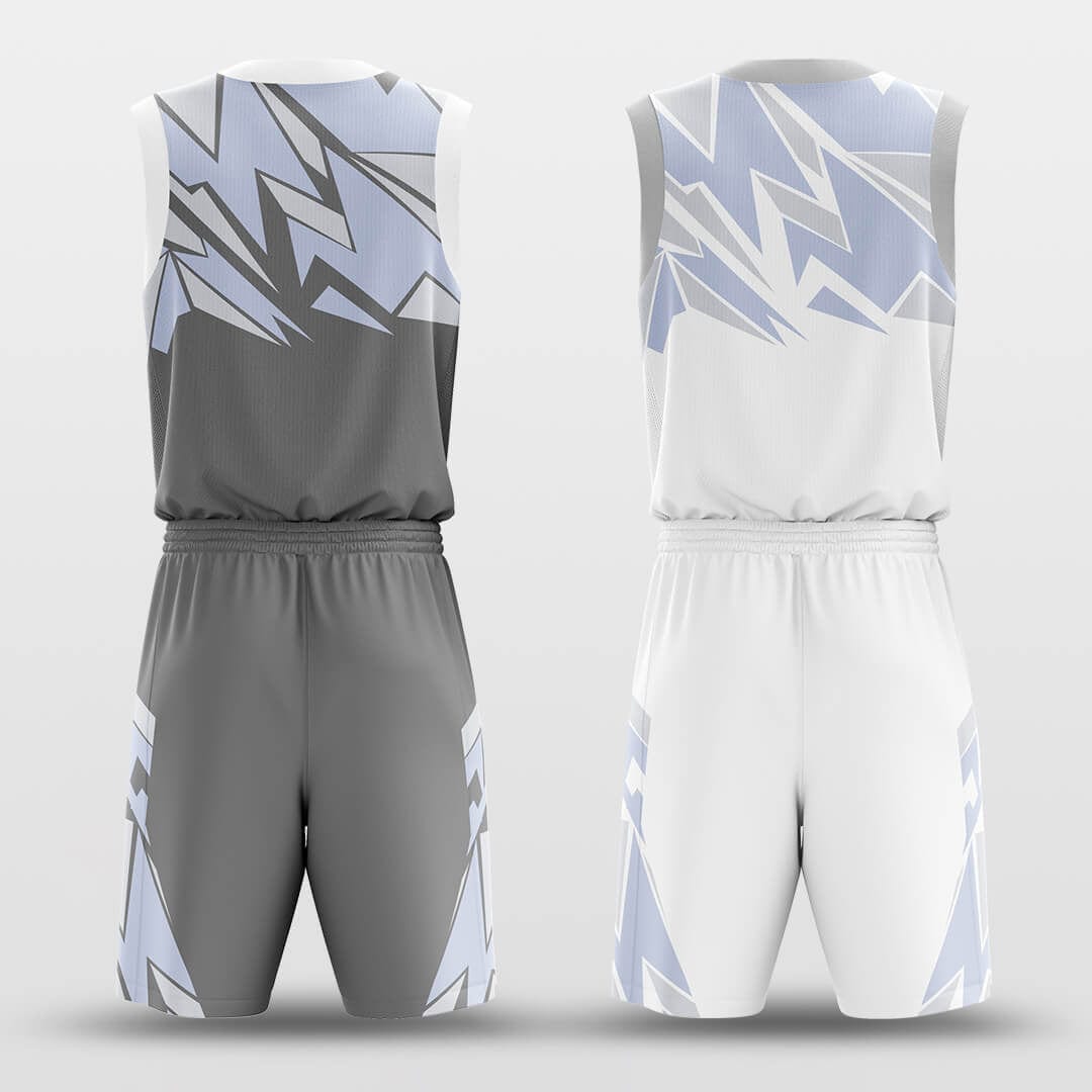 Cikers Sports Basketball Uniforms Saw Puzzle - Customized Reversible Basketball Jersey Set Design