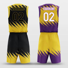 Cikers Sports Basketball Uniforms Scratches - Customized Reversible Basketball Jersey Set Design