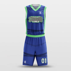 Cikers Sports Basketball Uniforms Silk Screen - Customized Basketball Jersey Set Sublimated