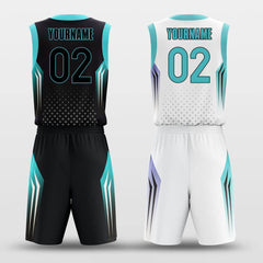 Cikers Sports Basketball Uniforms Starlight Battleship - Customized Reversible Basketball Jersey Set Design