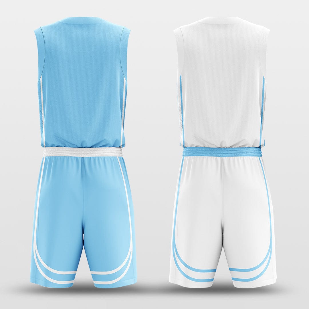 Cikers Sports Basketball Uniforms Throughout the Stripes - Customized Reversible Basketball Jersey Set Design BK260606S