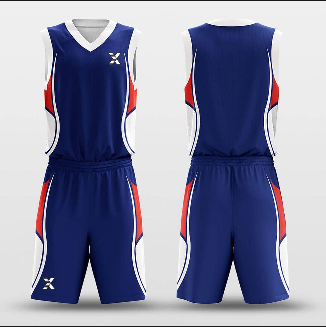 Cikers Sports Basketball Uniforms Titan Blue - Customized Basketball Jersey Set Design BK160107S