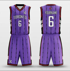 Cikers Sports Basketball Uniforms Toronto Purple - Customized Basketball Jersey Set Design