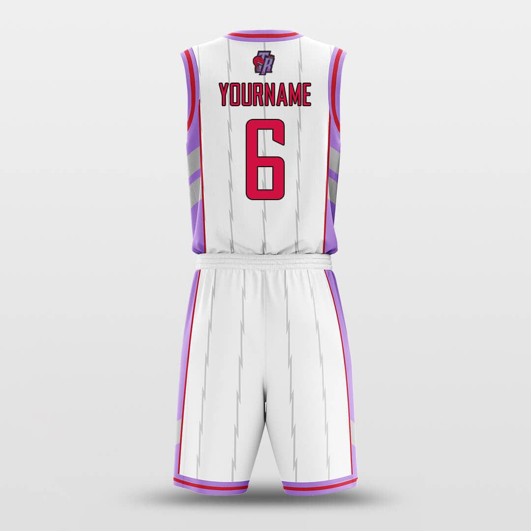 Cikers Sports Basketball Uniforms Toronto White - Customized Basketball Jersey Set Design