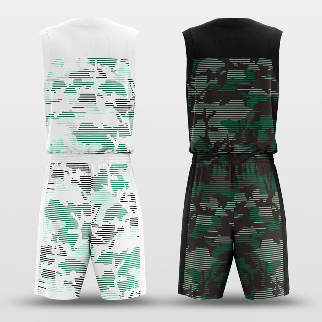 Cikers Sports Basketball Uniforms Trooper - Customized Reversible Basketball Jersey Set Design