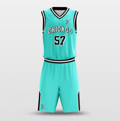 Cikers Sports Basketball Uniforms Turquoise - Customized Basketball Jersey Set Design