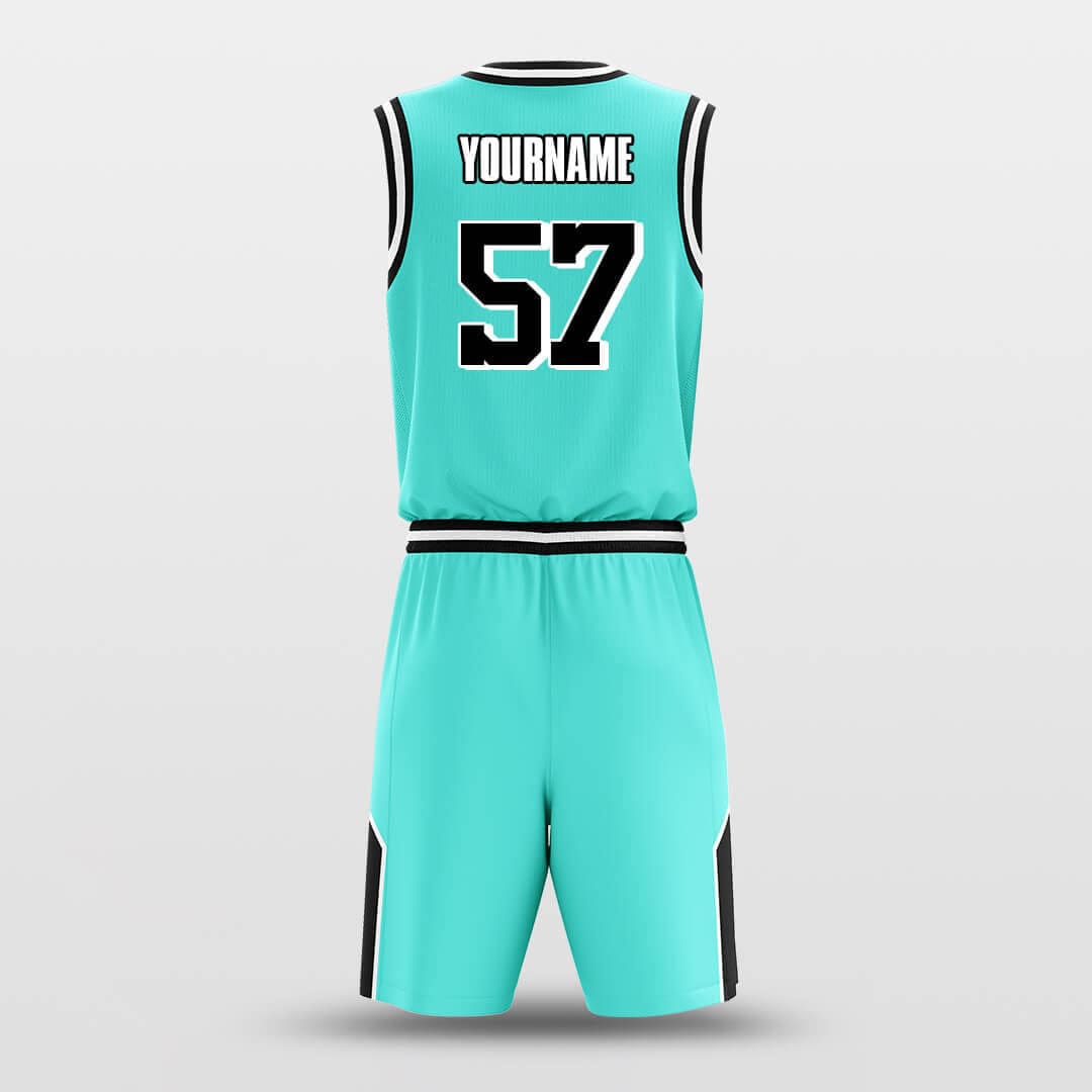 Cikers Sports Basketball Uniforms Turquoise - Customized Basketball Jersey Set Design
