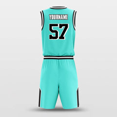 Cikers Sports Basketball Uniforms Turquoise - Customized Basketball Jersey Set Design