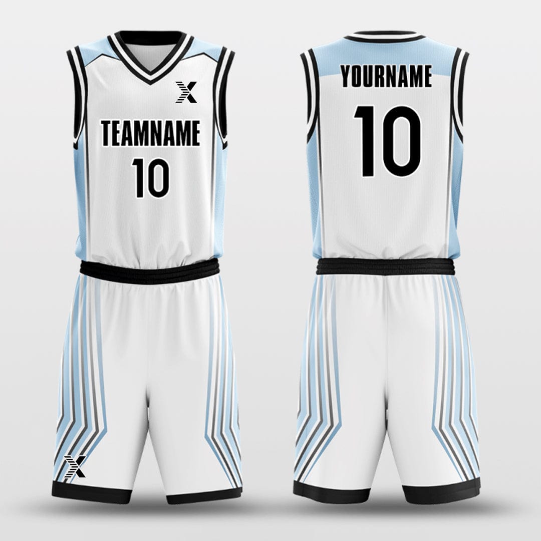 Cikers Sports Basketball Uniforms White / 2XS Blue speed - Customized Basketball Jersey Set Sublimated