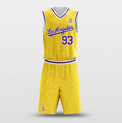 Cikers Sports Basketball Uniforms Yellow Lakers - Customized Basketball Jersey Set Design