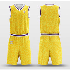 Cikers Sports Basketball Uniforms Yellow Lakers - Customized Basketball Jersey Set Design