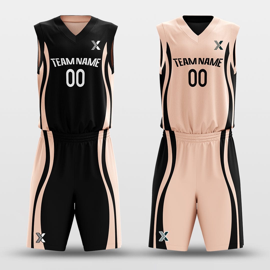 Cikers Sports Black&Pink / S CLASSIC28 - Customized Reversible Sublimated Basketball Set