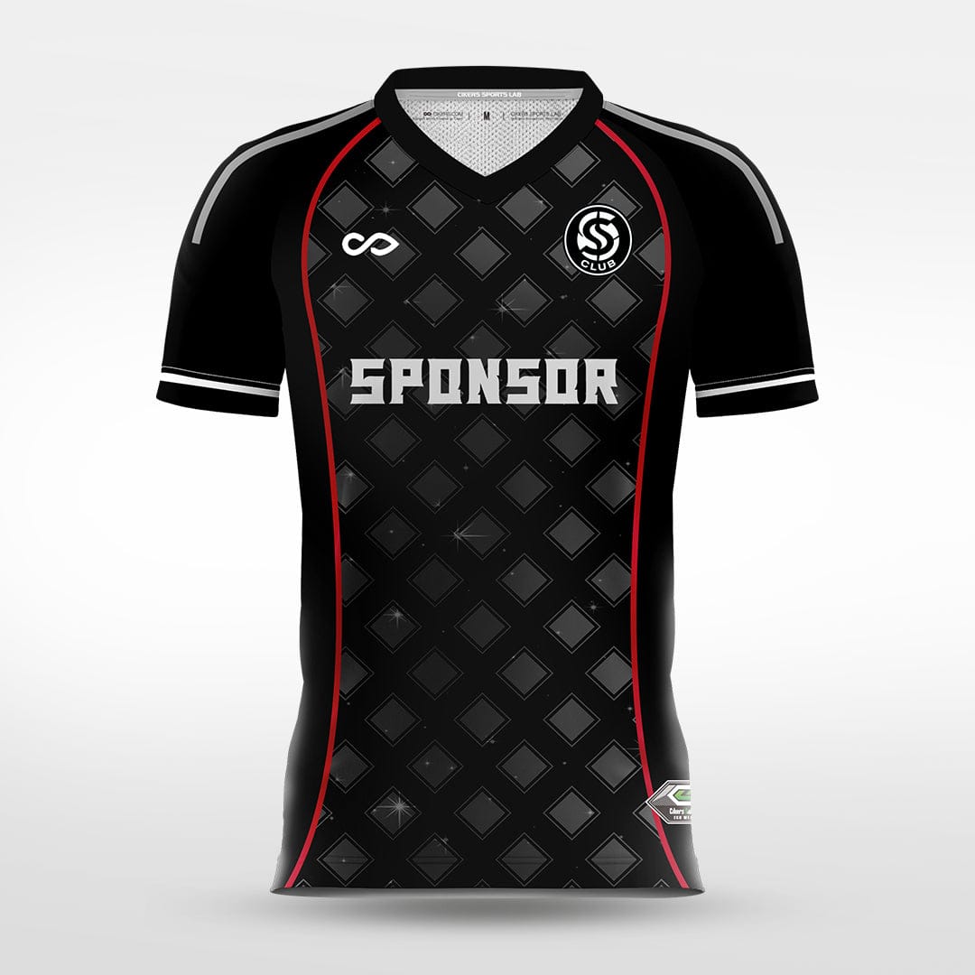 Cikers Sports black / S Diamond Array - Custom Soccer Jersey for Men Sublimation - WS201GCLD3